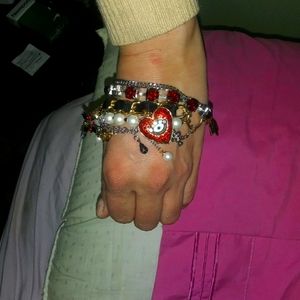 Betsey Johnson evil eye multi charm bracelet